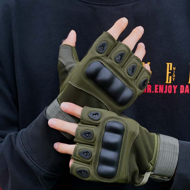 Outdoor Hunting Gloves - Açık Hava Taktik Eldivenleri Yarım Parmak