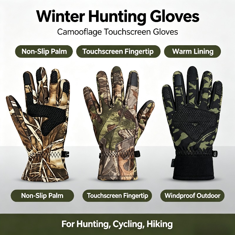 Outdoor Hunting Gloves - Açık Hava Sporları Kaymaz Avcılık Eldivenleri