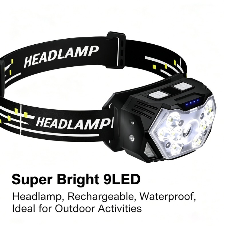 Hunting Outdoor Jobs - Yüksek Parlaklıklı LED Kafa Lambası Tip-C