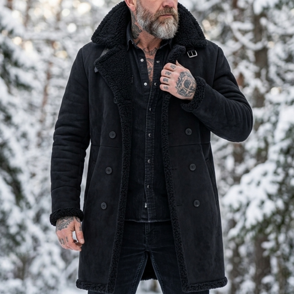 Outdoor Hunting Fleece - Erkek Suni Süet Kürk Astarlı Kışlık