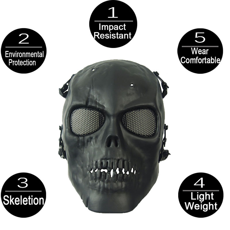 Airsoft maskesi kamuflaj Cospl - Outdoor Hunting Movies incelemesi ve fiyatı
