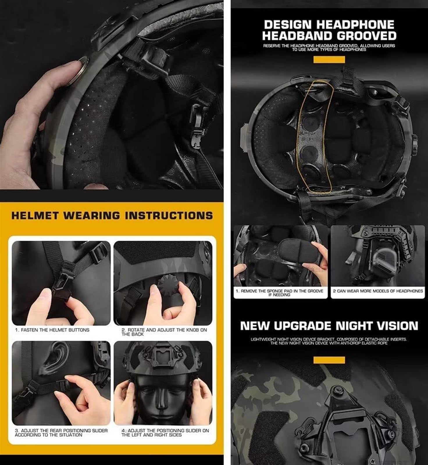 Airsoft Kask Seti Gürültü Azal - Outdoor Hunting Movies incelemesi ve fiyatı