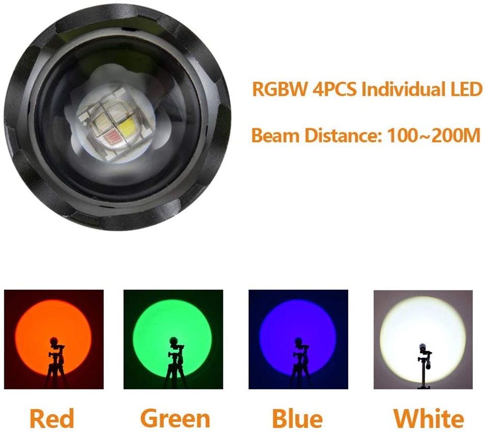 Zoom 4 Renkli Işık LED El Fene - Outdoor Hunting Photography incelemesi ve fiyatı
