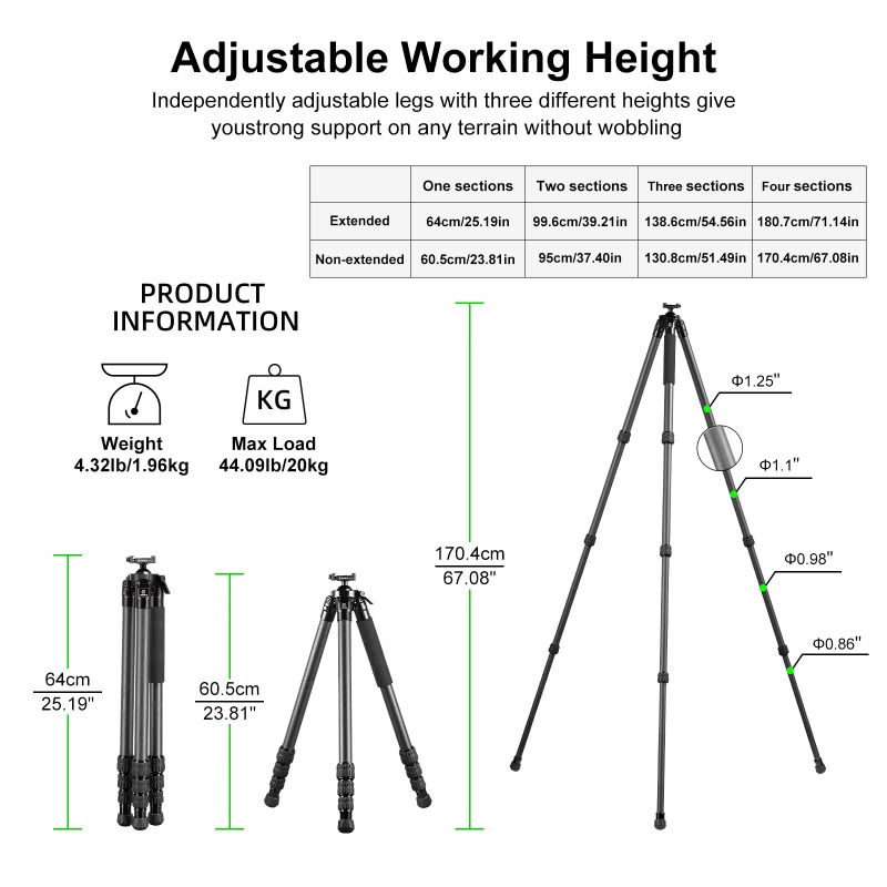 Açık Hava Karbon Fiber Tripod  - Outdoor Hunting Photography incelemesi ve fiyatı