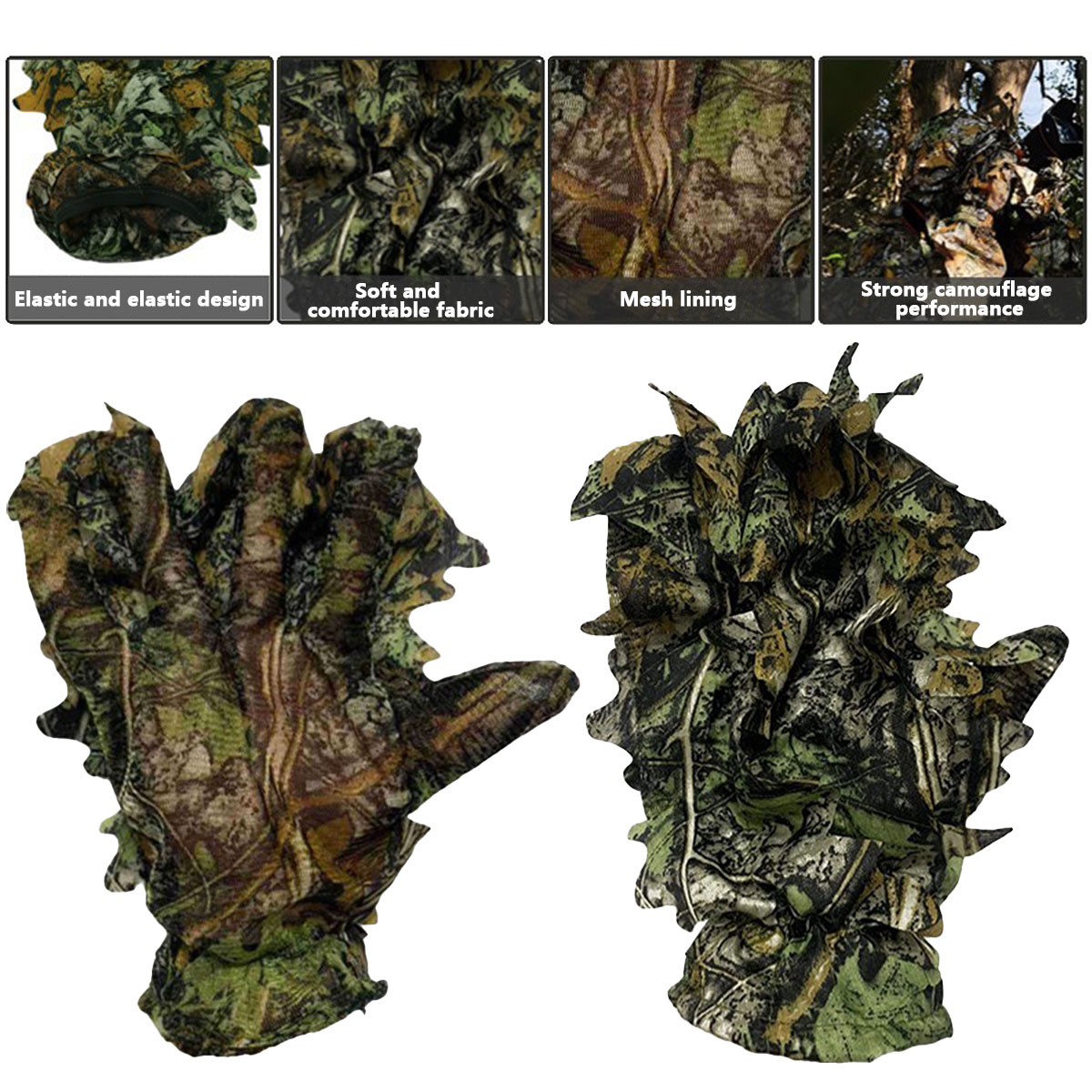 3D Kamuflaj Yaprak Av Eldivenl - Outdoor Hunting Gloves incelemesi ve fiyatı